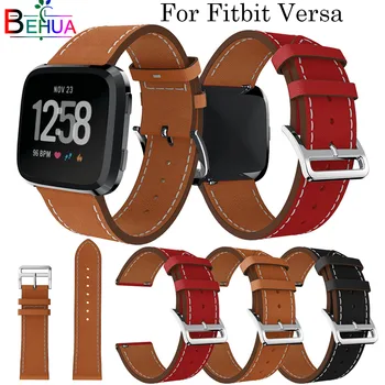 Верхний кожаный ремешок для смарт-часов Fitbit Versa, сменные спортивные модные товары, ремешок, браслет, ремешки, браслет