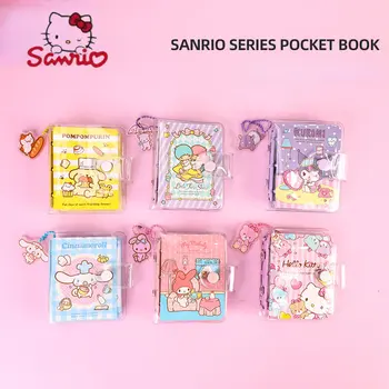 Мини-брелок для ключей серии Sanrio для учащихся начальной школы с милыми мультяшными карманами, записная книжка