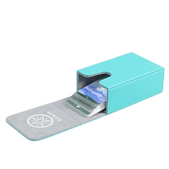 Портативный Ящик для хранения Карт Таро Из Искусственной Кожи с Рисунком Пентаграммы, набор карточек для настольных игр, Флип-Бокс, Защитный Контейнер