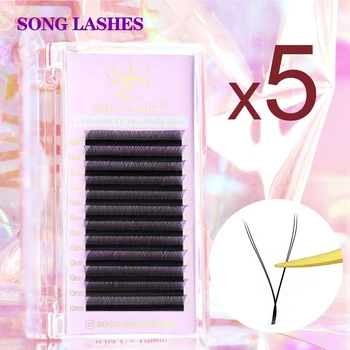 Song Lashes 5 Футляров для Наращивания Накладных Ресниц Принадлежности для женской Косметики Высококачественные Ресницы для салона и индивидуального использования