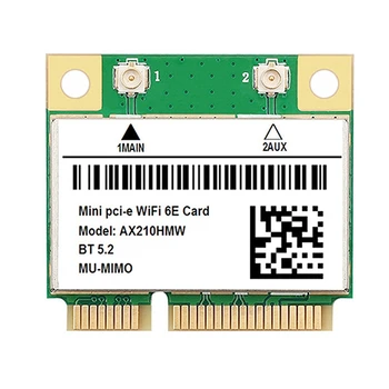 AX210 5374M WIFI 6E Сетевая карта 5G Гигабитная Встроенная беспроводная сетевая карта MINI PCIE 5.2 Адаптер сетевой карты Bluetooth