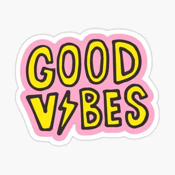 Розовая наклейка Vibes для ноутбука, декор, спальня, автомобиль, Милый Мультфильм, Модный Общественный чемодан