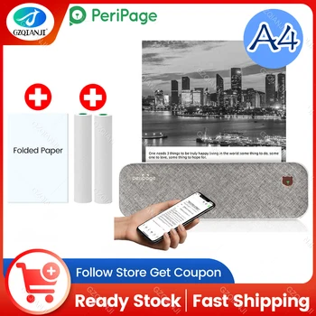 Принтер Peripage A4 Беспроводной Портативный HD A40 Бумага для термопечати для путешествий, бизнеса, Офисной работы, домашних заданий, ПК, Мобильный Android