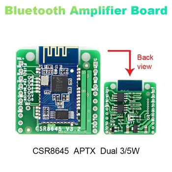 Модуль платы усилителя Bluetooth 5.0 Аудиоприемник CSR8645 APTX, двойной аудиоусилитель с динамиками мощностью 5 Вт