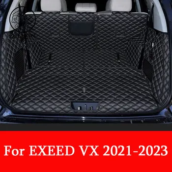 Для EXEED VX 2021 2022 2023 Автомобильный коврик для багажника Задний вкладыш багажника Грузовой Кожаный коврик для пола Протектор лотка Аксессуары коврики