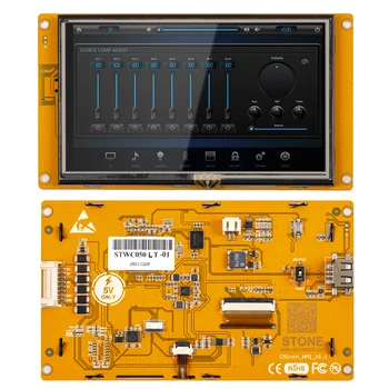 SCBRHMI C Series 5 ”Резистивный сенсорный интеллектуальный модуль HMI TFT LCD с разрешением 800xrgb x480