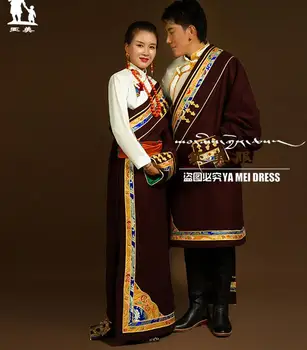 Китайский Сизан, Тибетская Традиционная Одежда, Женский Длинный Народный Халат