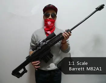 1: 1 Масштаб в натуральную величину Barrett M82A1 Снайперская винтовка Пистолет DIY Бумажная модель Комплект игрушек-пазлов ручной работы