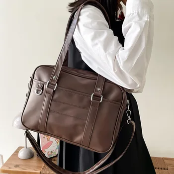 Японская студенческая сумка, сумка для старшеклассницы JK, сумка для формы, сумка через плечо, сумка-мессенджер, Женская сумка для компьютера из искусственной кожи