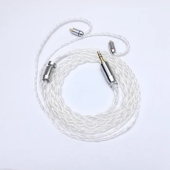 XINHS 4-жильный кабель для обновления наушников из чистого Серебра Сбалансированный провод 2.5/3.5/4.4 ММ штекер с MMCX/2PIN/QDC/TFZ для оловянных гарнитур