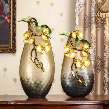 Фойе Виллы, Дверной проем, Большая Декоративная стеклянная ваза, Креативное Эмалированное ремесло, Бутик-украшение для дома