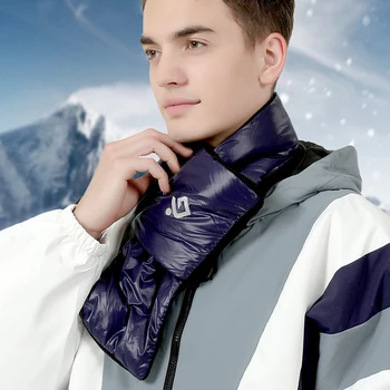 Зимний Теплый Походный пуховый шарф, сверхлегкий Портативный толстый водонепроницаемый пуховый шейный платок, лыжный спорт на открытом воздухе, сохраняющий тепло, пешие прогулки