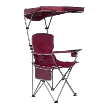 Складной стул для взрослых- Красный/серый Складной стул для рыбалки