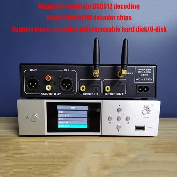 Двойной цифровой Аудиоплеер ES9038Q2, Поддерживающий Декодирование DSD256 Без потерь, Цифровой проигрыватель Bluetooth 5.1 LDAC С передачей