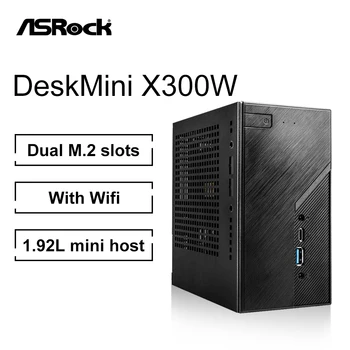 ASRock DESKMINI X300W AMD 64GB DDR4 2666MHz USB 3.2 поддерживает AMD Ryzen серии 4000/3000/2000 sata3 m.2 ALC233 X300M-STX AM4