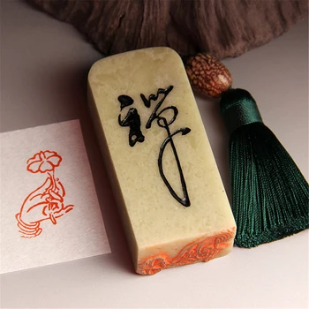 Китайская печать в виде лотоса ручной работы, традиционная художественная печать для каллиграфии кистью, живописи Сумиэ и Гунби изобразительного искусства