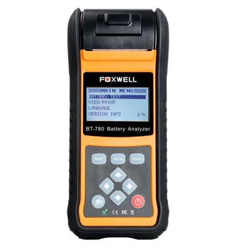 FOXWELL BT780 Тестер автомобильного аккумулятора Проверка работоспособности аккумулятора Система Запуска/Зарядки AGM GEL EBP Тестер Аккумулятора Встроенный Принтер