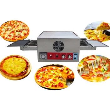 Электрическая Конвейерная печь для пиццы Коммерческая 12-дюймовая печь для пиццы 220 В с Большим Диспенсером Для выпечки торта, хлеба, пиццы