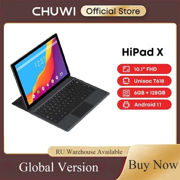 CHUWI HiPad X 10,1 Дюймовый Экран 1920x1200 Unisoc T618 Восьмиядерный Android 11,0 OS 6 ГБ оперативной памяти 128 Г ПЗУ Планшеты для телефонных звонков 4G LTE