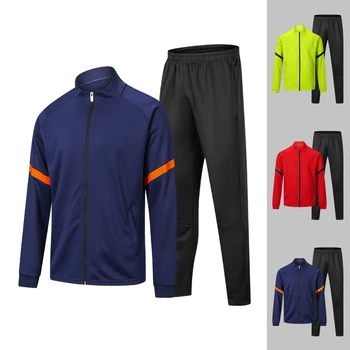 2020 Новая мужская спортивная одежда, Футбольная куртка, Тренировочная форма, Спортивный костюм для бега, Брючный костюм для фитнеса с длинными рукавами