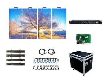 Полный комплект светодиодного дисплея высокой четкости для церковной рекламы 1 * 2 м P3.91 Для внутренней светодиодной видеостены