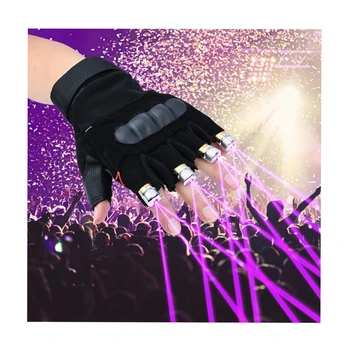 405 нм 50 МВт Фиолетово-синие лазерные перчатки Реквизит для выступлений на вечеринке в стиле хип-хоп DJ Сценическое освещение