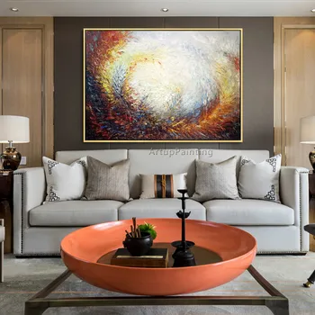 Холст акриловая живопись абстрактный пейзаж Мастихин картина Настенное искусство Картина для гостиной домашний декор cuadro decoration8
