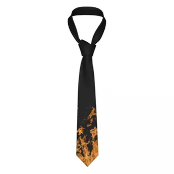 Пламенные галстуки Для мужчин и женщин, Повседневные Полиэстеровые галстуки шириной 8 см, мужские Аксессуары, Офисный Галстук