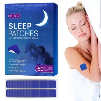 Наклейки для снотворного 60шт Способствуют Здоровым Циклам сна С Натуральными Пластырями Для Сна, Поддерживают Сон, Детское Снотворное Для Мужчин