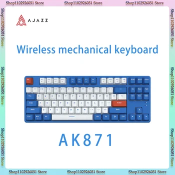 Механическая клавиатура Black Jue Ak871, беспроводная игровая клавиатура Bluetooth, 87 клавиш, Компьютерные аксессуары, ПК-плеер