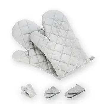 Перчатки для микроволновой печи с хлопковым покрытием, изолированные перчатки для духовки, перчатки для защиты от перегрева