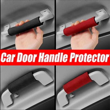 Универсальный защитный чехол для дверной ручки автомобиля, подлокотник на крыше, Выдвижная ручка, перчатки, защитные автомобильные аксессуары