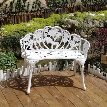 Новый балконный парковый стул Love seat Little Daisy pattern дворовая скамейка gardenseater литой алюминиевый Твердый стул для отдыха металлическая мебель