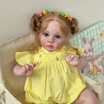NPK 60 см Возрожденная Кукла для маленьких Девочек Мисси Реальное Изображение 3D Кожа Многослойная Роспись Видимых Вен Высококачественная Кукла
