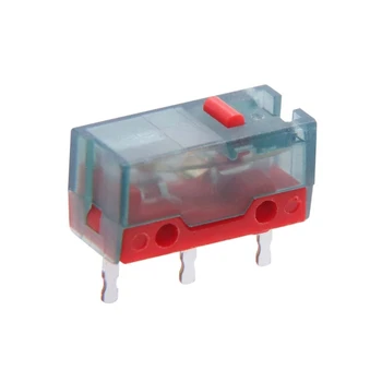 4 шт. Микропереключатель мыши 75gf (50 м щелчков) DMP1101 Концевой выключатель кнопки мыши в красную точку полупрозрачный Y3ND