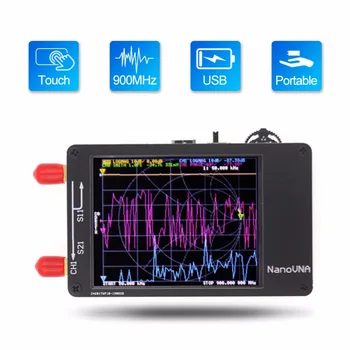 Векторный сетевой анализатор NanoVNA 50 кГц-900 МГц Коротковолновый MF HF VHF UHF Антенный Анализатор Стоячей Волны Цифровой Сенсорный Экран