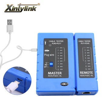 xintylink Сетевой микро USB rj45 тестер инструмент провод RJ11 rj12 линейный телефон 8p8c 6p4c rg45 rj 45 ethernet кабель lan последовательный тест