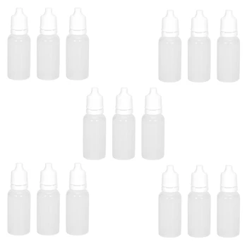 500ШТ 15 мл Пустые пластиковые Бутылки-Капельницы для жидкости для глаз, Бутылки для Пипетки Многоразового использования