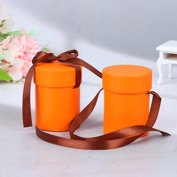 Подарочная коробка с лентой из французского оранжевого цилиндра, подарочная коробка из бутика, предпочтительный подарочный набор, высококачественный шарф, подарочная коробка