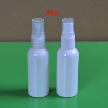50 мл, белая пластиковая бутылка с распылителем, 100 шт./лот, полипропиленовая бутылка белого цвета и автоматизатор для медицинского и лабораторного использования