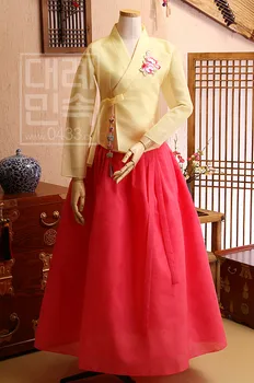 Женское платье для танцев в корейском этническом стиле Ханбок, Ханбок и юбка для танцевальных костюмов