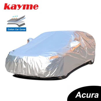 Kayme Водонепроницаемые алюминиевые хлопчатобумажные автомобильные чехлы Super Sun Snow Rain Protection Cover Полная защита Подходит для Acura Mdx Tl Rl