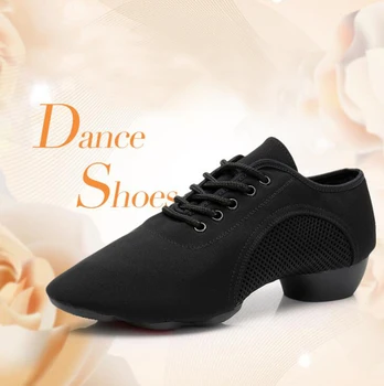Современная танцевальная обувь, Джазовые туфли, танцевальная обувь для девочек, спортивная обувь с мягкой дышащей подошвой, женская обувь для тренировок, Танцевальные кроссовки A109