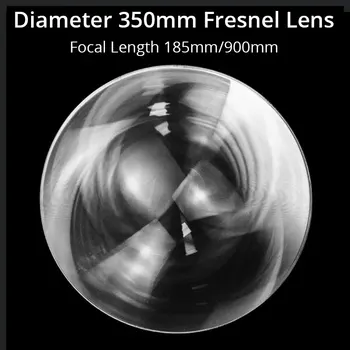 350 мм Большая оптическая линза Френеля PMMA Фокусное расстояние 185 мм 900 мм Солнечный Концентратор Большое пластиковое Увеличительное стекло