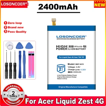 LOSONCOER BAT-A13 Аккумулятор емкостью 2400 мАч для Acer Liquid Zest 4G Zest T06 T07