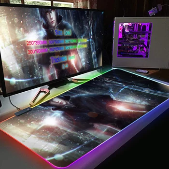 Final Fantasy Gaming RGB Коврик для мыши, Геймерский Компьютерный коврик для мыши, коврик для мыши с подсветкой, Большой коврик для мыши для настольной клавиатуры, коврик со светодиодной подсветкой
