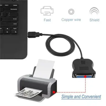 Новый кабель-адаптер для параллельного принтера USB-IEEE 1284 DB25 с 25 контактами