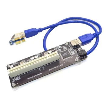 PCIE PCI-E PCI Express X1 К PCI Riser Card Шинная Карта Высокоэффективный Адаптер Конвертер USB 3,0 Кабель Для Настольных ПК