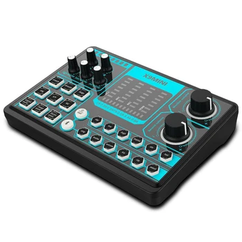 Компьютер X9MINI Внешняя звуковая карта мобильного телефона K song live tone repair микшер с автоматическим шумоподавлением запись