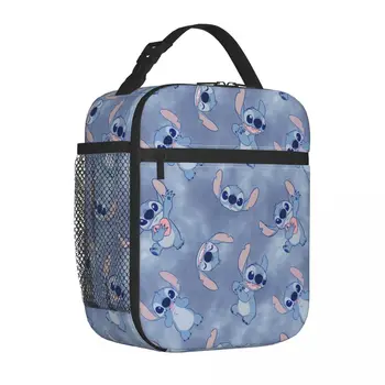 Изолированные сумки для ланча с рисунком Лило Стежка из мультфильма Диснея, сумка-холодильник, контейнер для ланча, герметичная сумка-тоут, ланч-бокс, сумки для еды на открытом воздухе
